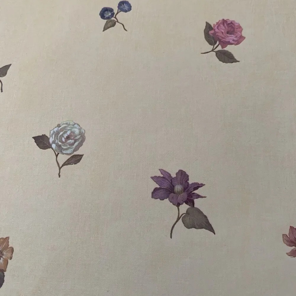 J Josephson Vintage Floral Small Print Wallpaper TRM 4041, 20.5 In. X 11yds